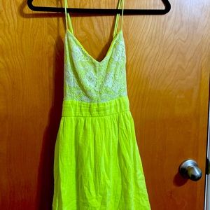 Neon, yellow dress
